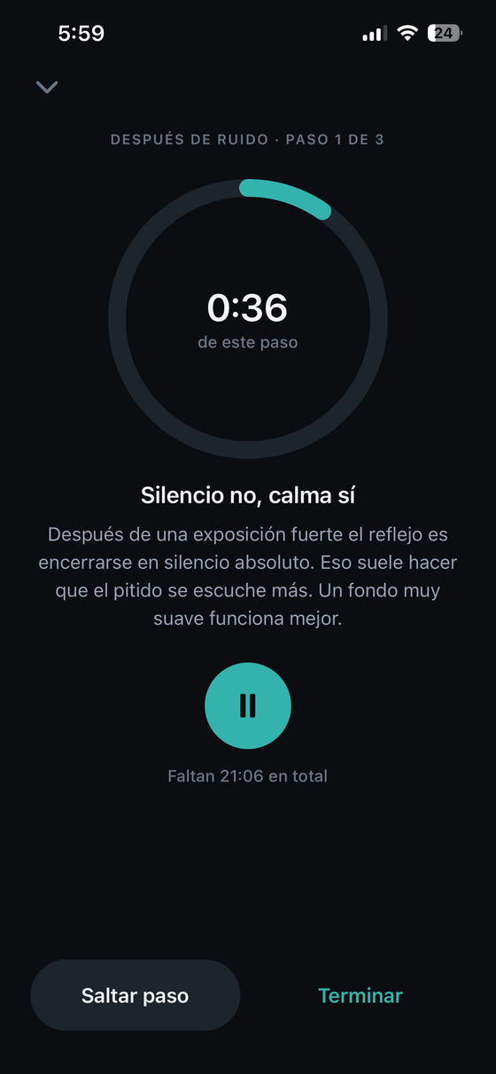 El protocolo “Después de ruido” arranca justamente por acá: después de una exposición fuerte, el reflejo de encerrarse en silencio es el que hace que se escuche más.